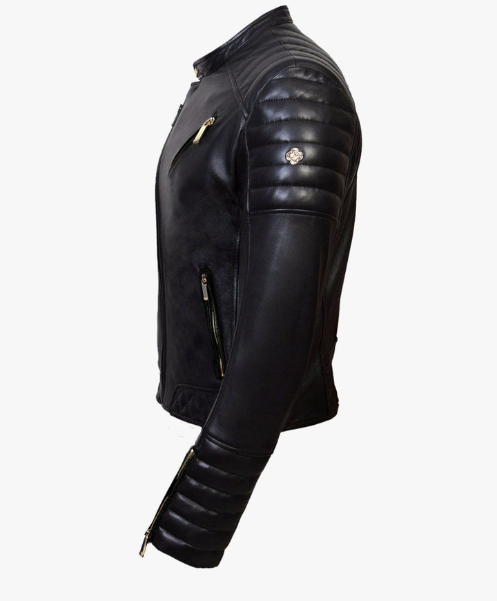 LEATHER BIKER JACKET - RICA Mens Motorcycle Jackets My Store