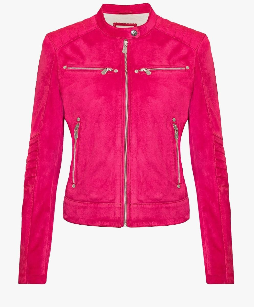SUEDE LEATHER JACKET CANDY - RICA Ladies Classic Jacket My Store