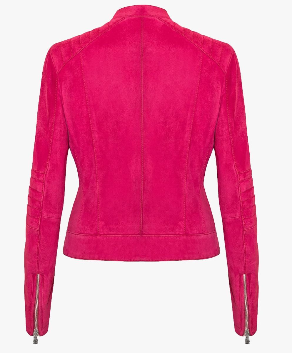 SUEDE LEATHER JACKET CANDY - RICA Ladies Classic Jacket My Store