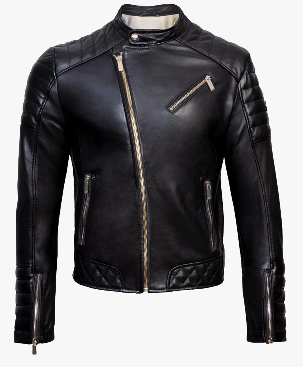 LEATHER BIKER JACKET - RICA Mens Motorcycle Jackets My Store