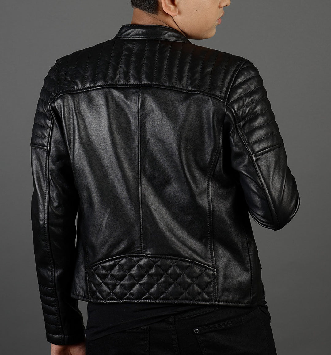 LEATHER BIKER JACKET JUNIOR - RICA Boys Jackets My Store