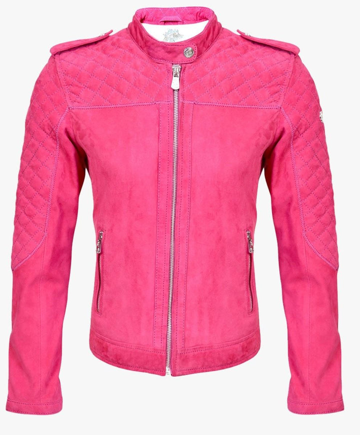 SUEDE LEATHER JACKET CANDY - RICA GIRLS JUNIOR My Store